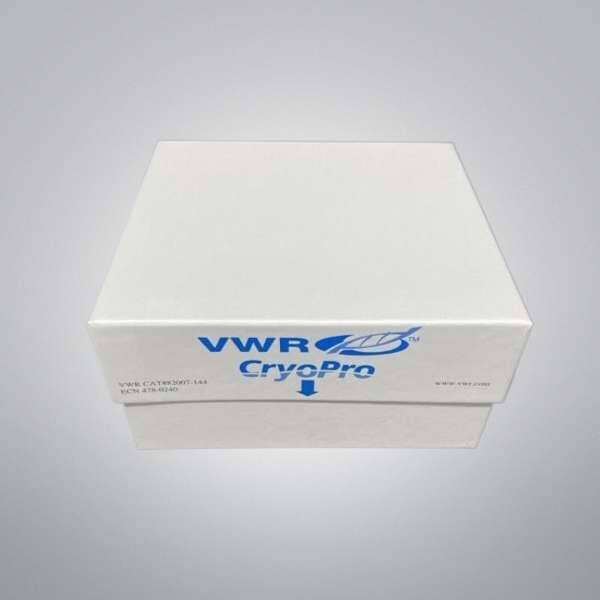 VWR Freezer Box Cardboard 3 in. without Divider 13.2 x 13.2 x 7.6 cm 24 Boxes Lab Consumables::Tubes, Vials, and Flasks VWR