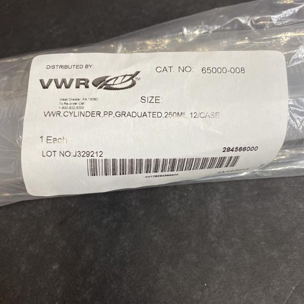 VWR Graduated Cylinder 250 ml Polypropylene Other VWR