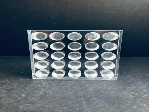 VWR Headspace Vial Rack Clear Acrylic Holds 25 Vials 160 x 160 x 30 mm Lab Consumables::Tubes, Vials, and Flasks VWR