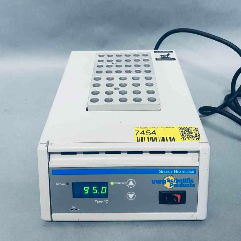 VWR Heatblock II Digital Dry Block Heater with 4 x 5 and 4 x 6 Well PCR Heat Blocks Lab Incubators VWR