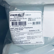 VWR High Density Wide Mouth Bottle 1 L Polyethylene Pack of 6 Bottles Jars & Reagent Bottles VWR