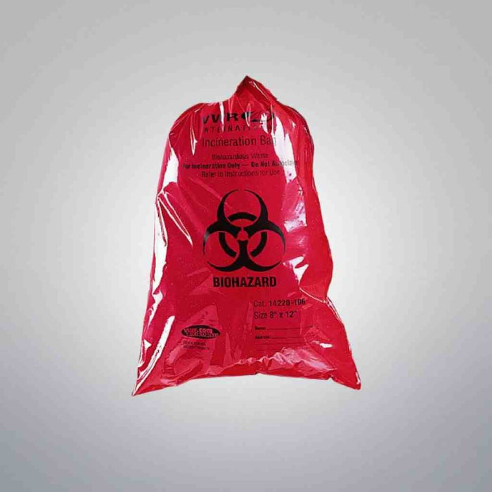 VWR Incineration Bag 8 x 12 in. Case of 400 Bags Biohazard Containers VWR
