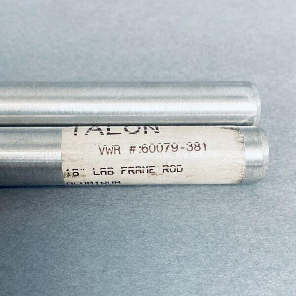 VWR Lab Frame Rod 18 inch Talon Aluminum Set of 2 Rods Other Medical & Lab Equipment VWR