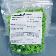 VWR Microcentrifuge Tube 1.5 ml Green Screw Cap PP Pack of 500 Tubes Lab Consumables::Tubes, Vials, and Flasks VWR