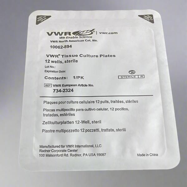 VWR Microplate with Lid 12 Well Sterile 50 Plates Lab Consumables::Storage and Culture Plates VWR