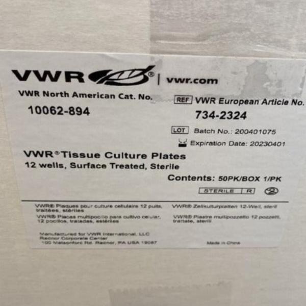 VWR Microplate with Lid 12 Well Sterile 50 Plates Lab Consumables::Storage and Culture Plates VWR