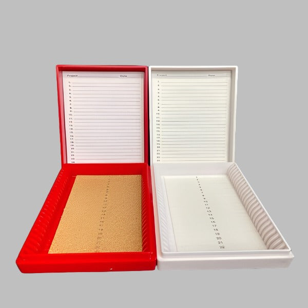 VWR Microscope Slide Box 25 Place Lined Assorted Colors 5 Boxes Lab Equipment::Other Lab Equipment VWR