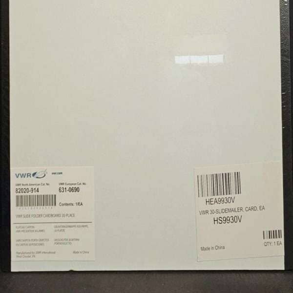 VWR Microscope Slide Tray 30 Places Cardboard Pack of 4 Trays Other Medical & Lab Equipment VWR