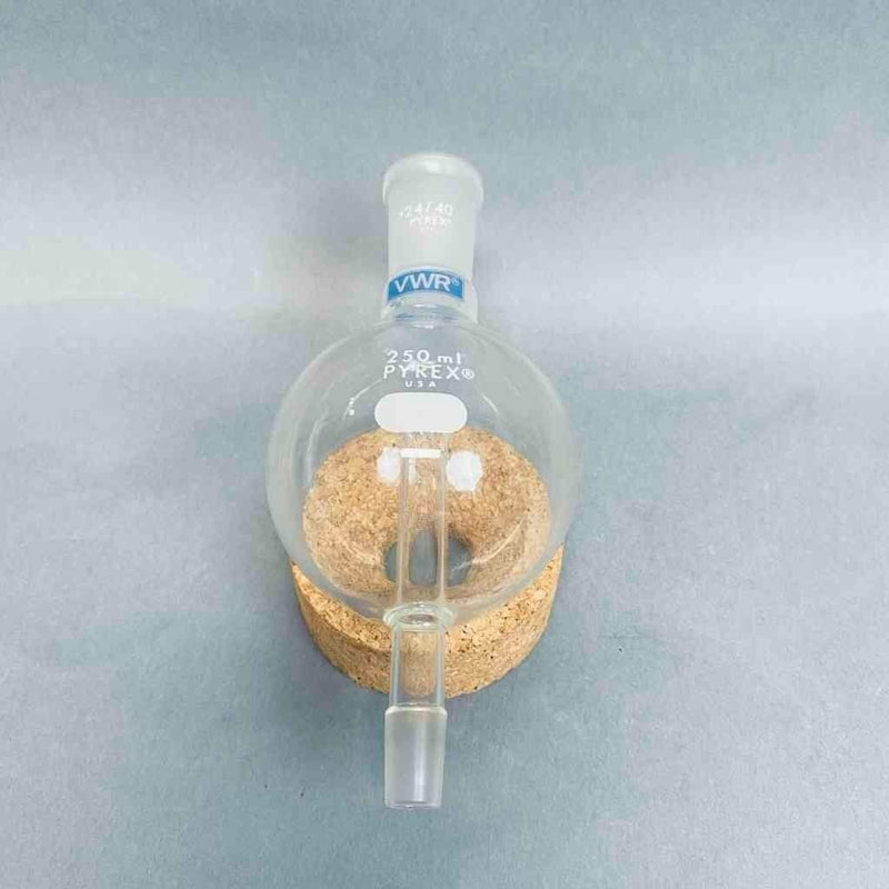 VWR Pyrex Rotary Evaporator Bump Trap 250 ml 24/40 Upper 14/20 Lower Jointed Glassware VWR