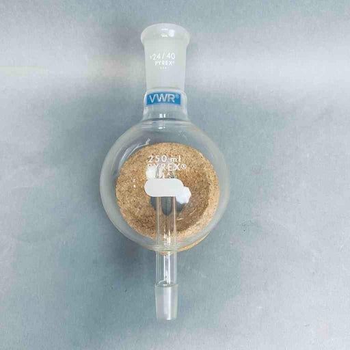 VWR Pyrex Rotary Evaporator Bump Trap 250 ml 24/40 Upper 14/20 Lower Jointed Glassware VWR