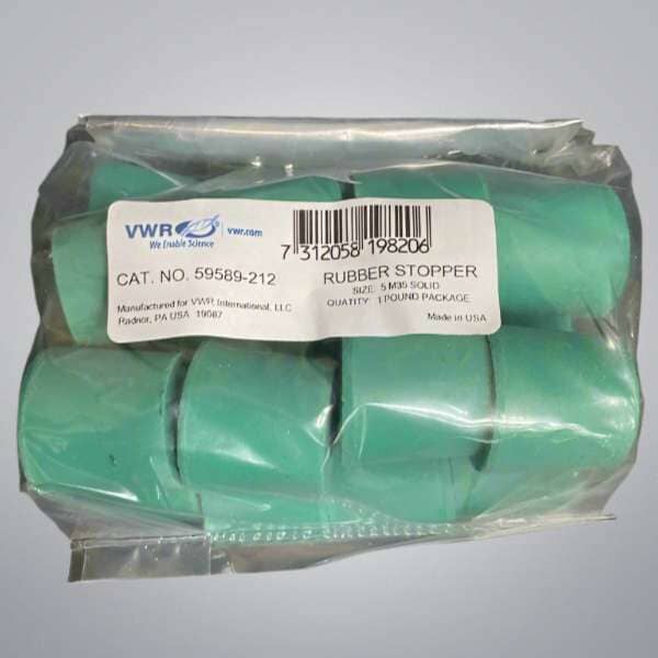 VWR Rubber Stopper Diameter 23 mm Green 25 Stoppers Lab Flasks VWR