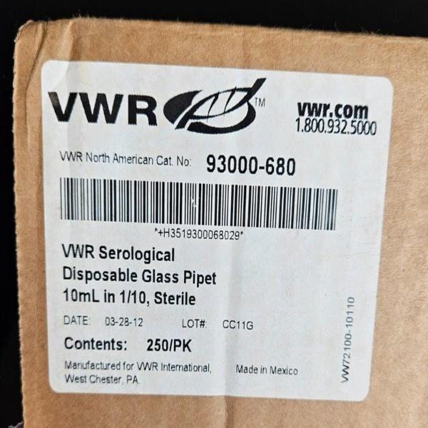 VWR Serological Glass Pipette 10 ml 220 Pipets Pipettes & Pipette Tips VWR