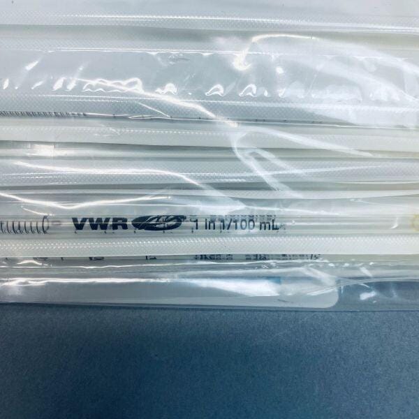 VWR Serological Pipets Sterile Polystyrene 1 x 1/100mL Pack of 100 Pipets Pipettes & Pipette Tips VWR