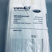 VWR Serological Pipets Sterile Polystyrene 1 x 1/100mL Pack of 100 Pipets Pipettes & Pipette Tips VWR