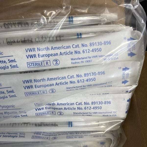 VWR Serological Pipette 5 ml Polystyrene Individually Sealed 350 Pipets Pipettes & Pipette Tips VWR