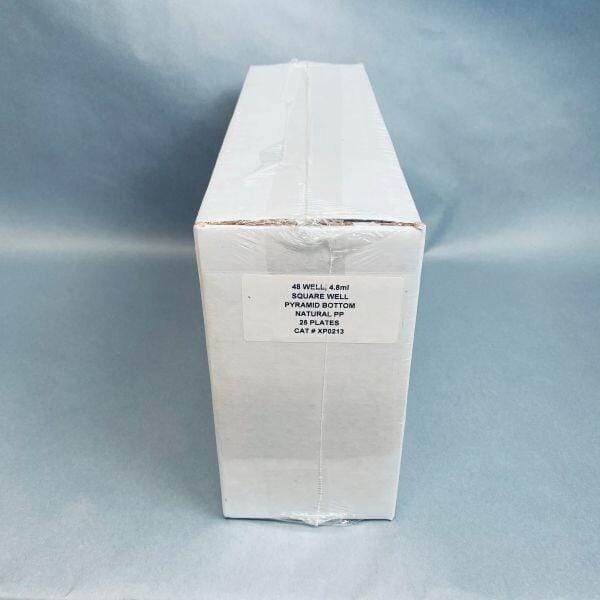 VWR Square Well Pyramid Bottom Microplate 48 Well 4.8 ml Polypropylene Case of 25 Plates Petri Dishes/Culture Plates VWR