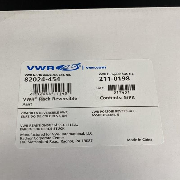 VWR Tube Rack with Lid Reversible 0.2 - 1.5 ml Tubes Assorted Colors 10 Racks Lab Consumables::Tubes, Vials, and Flasks VWR