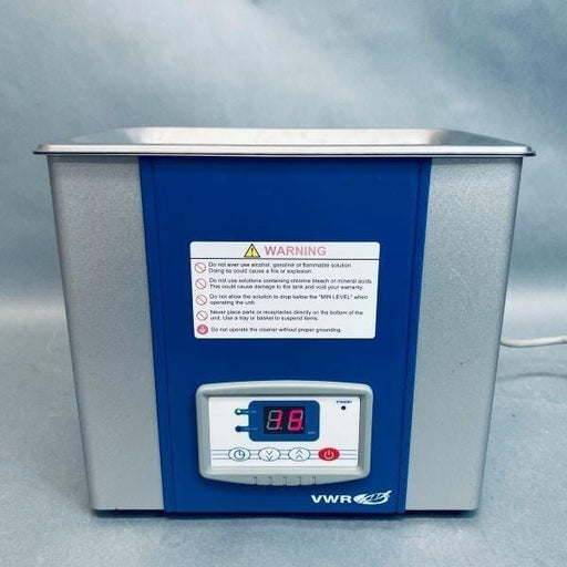 VWR Ultrasonic Cleaner with Support Rack, Lid, and Digital Timer 2.8 L 35 kHz Ultrasonic Cleaners VWR