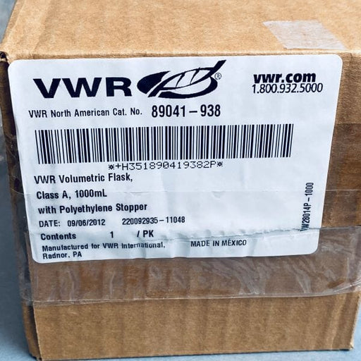 VWR Volumetric Flask 1000 ml with Stopper 2 Flasks Lab Consumables::Tubes, Vials, and Flasks VWR