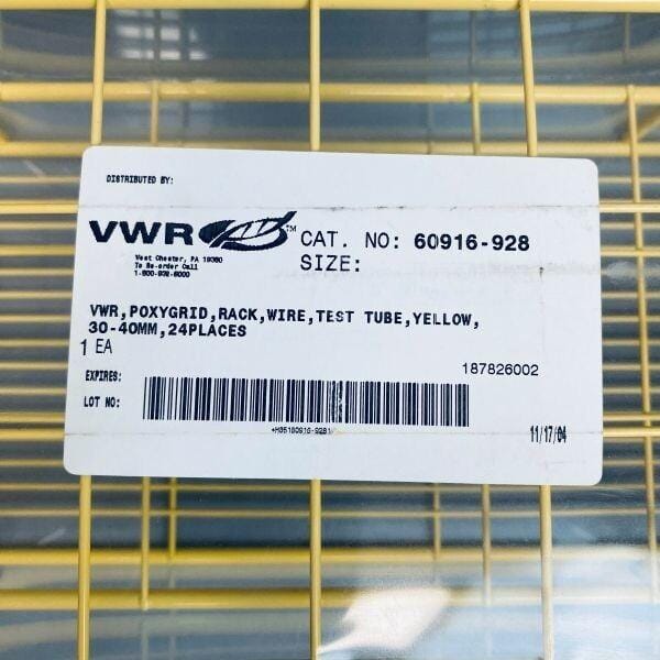 VWR Wire Tube Rack 24 Places Poxygrid 40 mm Epoxy Coat Lot of 2 Racks Tube Racks VWR