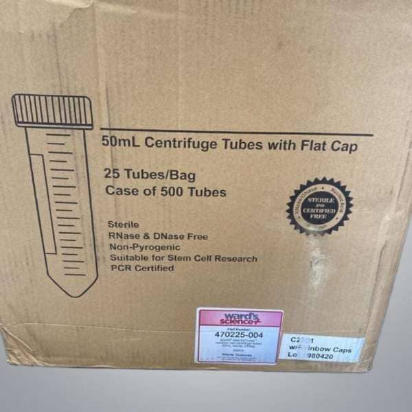 Wards Science Centrifuge Tube 50 ml with Cap Sealed Packs 500 Tubes Lab Consumables::Tubes, Vials, and Flasks Wards Science