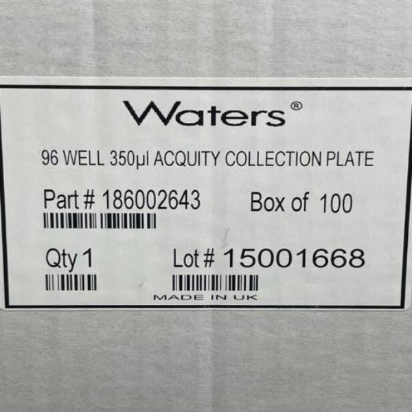 Waters Microplate 96 Well 350 ul Polypropylene 99 Plates Lab Consumables::Storage and Culture Plates Waters