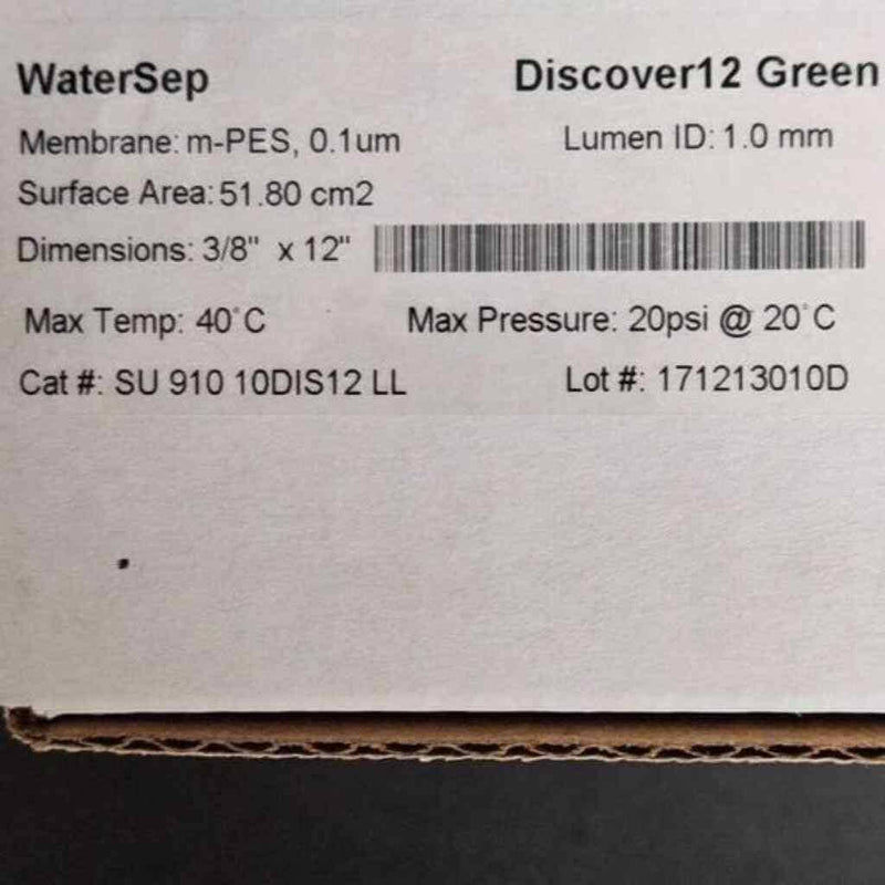 WaterSep Hollow Fiber Filter Cartridge Discover12 Filters WaterSep BioSeparations
