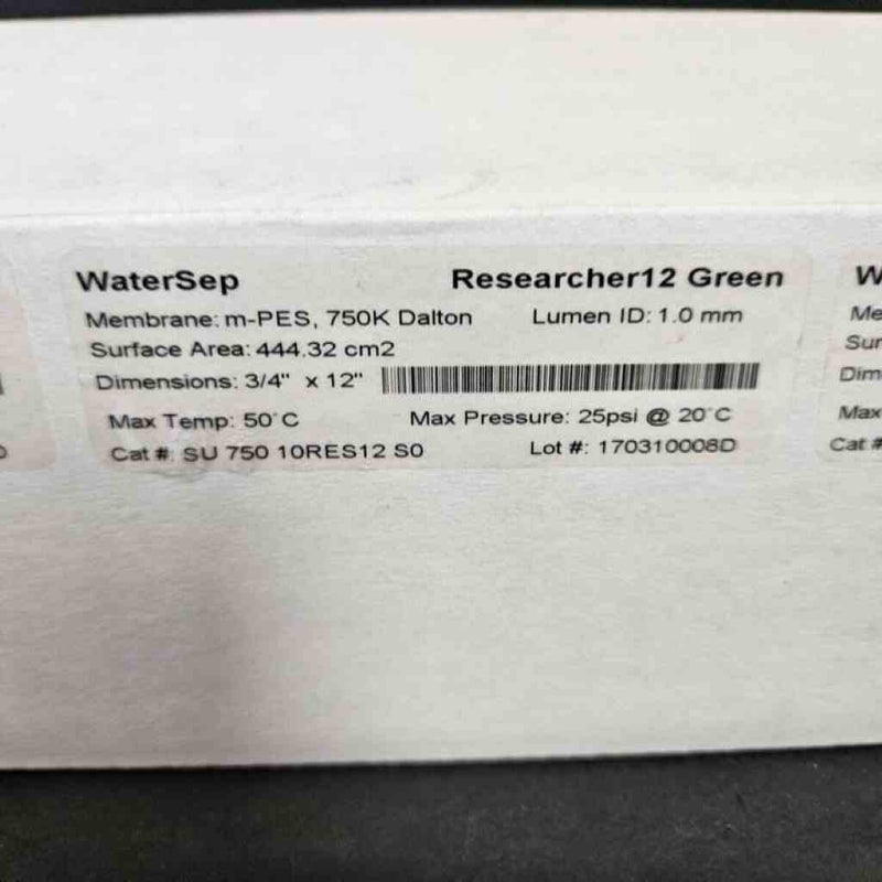 WaterSep Hollow Fiber Filter Cartridge Researcher12 Green Filters WaterSep