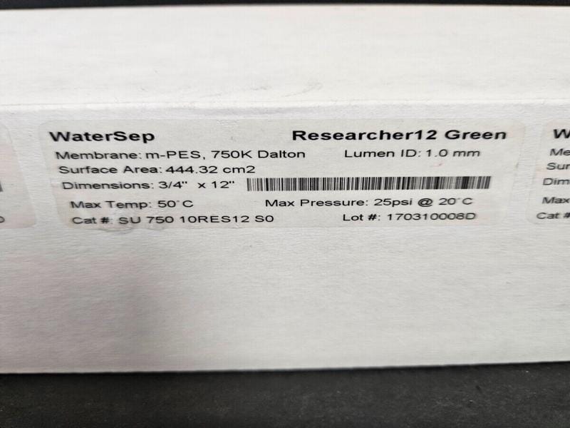 WaterSep Hollow Fiber Filter Cartridge Researcher12 Green Single Sealed Filter Filters WaterSep