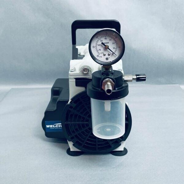 Welch Wob-I Dry Pump with Inlet Trap and Gauge Other Vacuum Pumps Welch