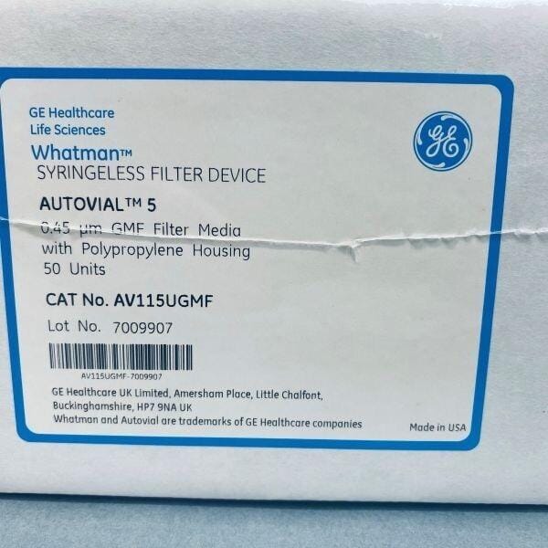 Whatman Autovial 5 Syringeless Filter Device, GMF 0.45 µm, Case of 50 Filters Filters Whatman