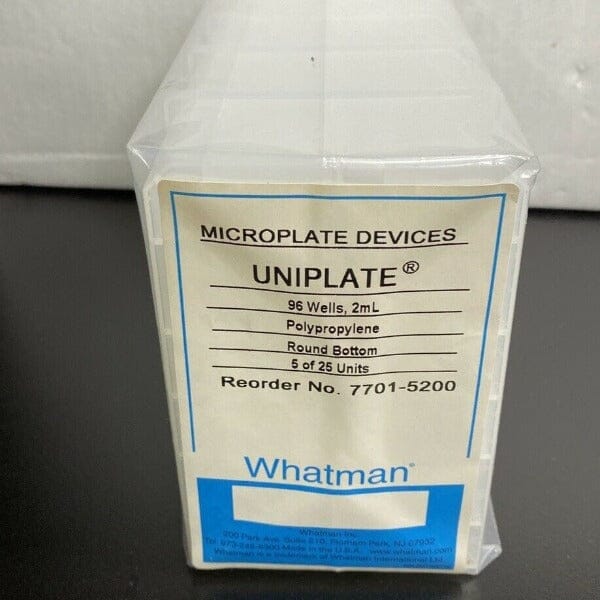 Whatman Microplate Uniplate 96 Well 2 ml Total of 20 Plates Lab Consumables::Storage and Culture Plates Whatman