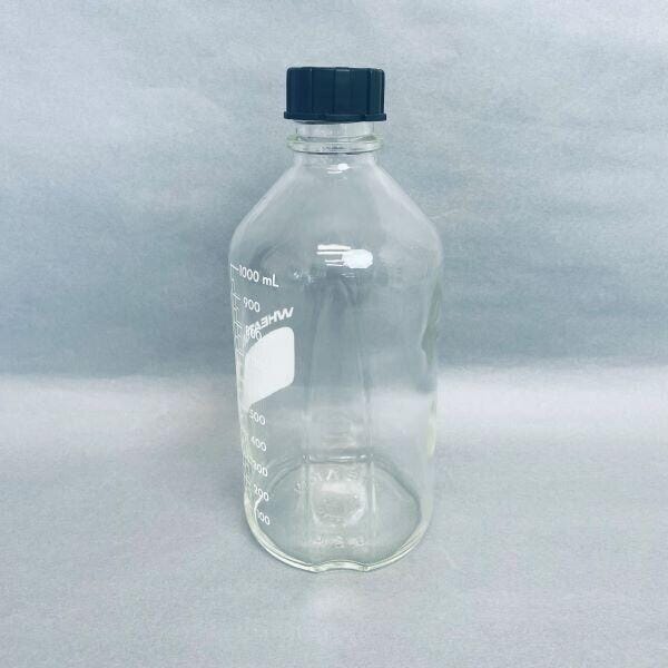 Wheaton 1000 ml Media Storage Bottle Glass Lot of 2 Other Medical & Lab Glassware WHEATON