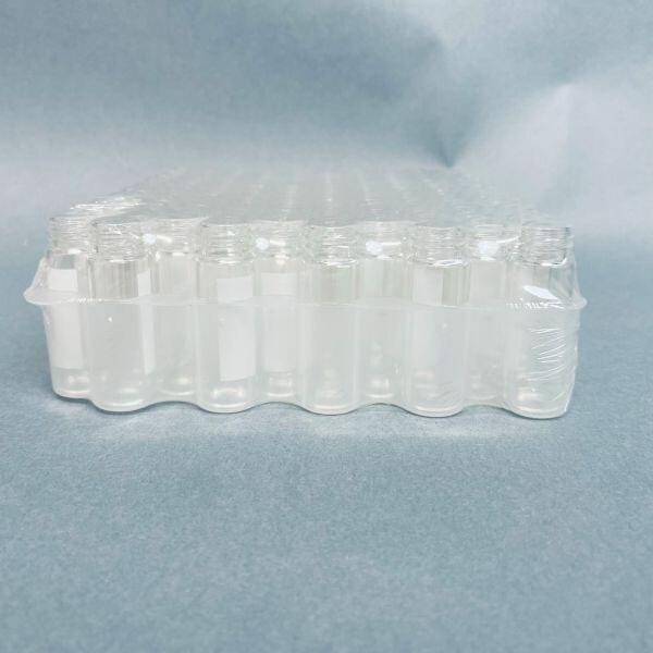 Wheaton Clear Glass Vial 4 ml Screw Top with White Patch Pack of 800 Vials Vials WHEATON