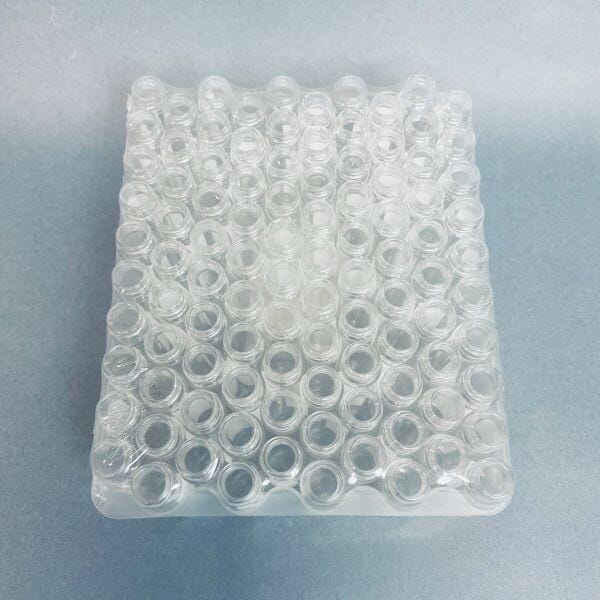 Wheaton Clear Glass Vial 4 ml Screw Top with White Patch Pack of 800 Vials Vials WHEATON