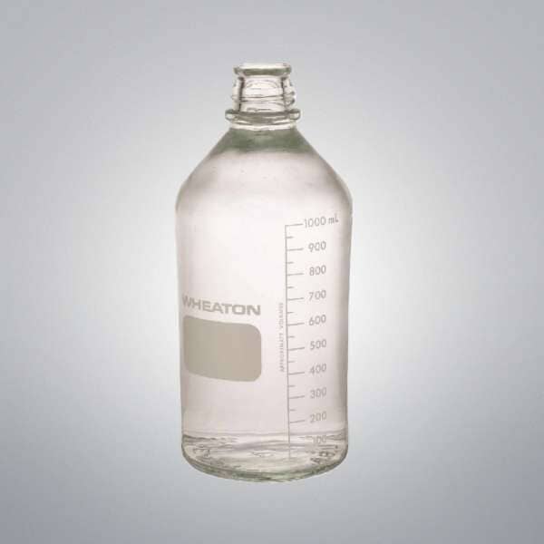 Wheaton Media Storage Bottles 1000 ml Glass 9 Bottles Glassware WHEATON