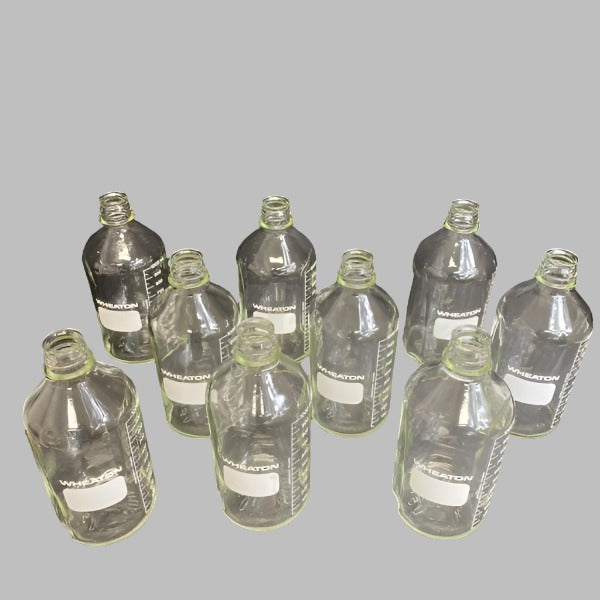 Wheaton Media Storage Bottles 1000 ml Glass 9 Bottles WHEATON