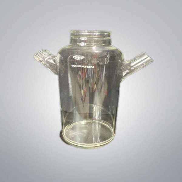 Wheaton Spinner Flask 4000 ml Double Sidearm Borosilicate Single Threaded Arm Lab Consumables::Tubes, Vials, and Flasks Wheaton