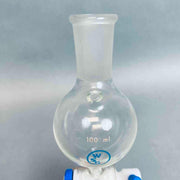 Whelan Scientific Glass Spherical Separatory Funnel 24/40 STJ 100 ml with Side Hole Opening Lot of 2 Funnels Jointed Glassware Whelan Glass