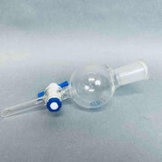Whelan Scientific Glass Spherical Separatory Funnel 24/40 STJ 100 ml with Side Hole Opening Lot of 2 Funnels Jointed Glassware Whelan Glass