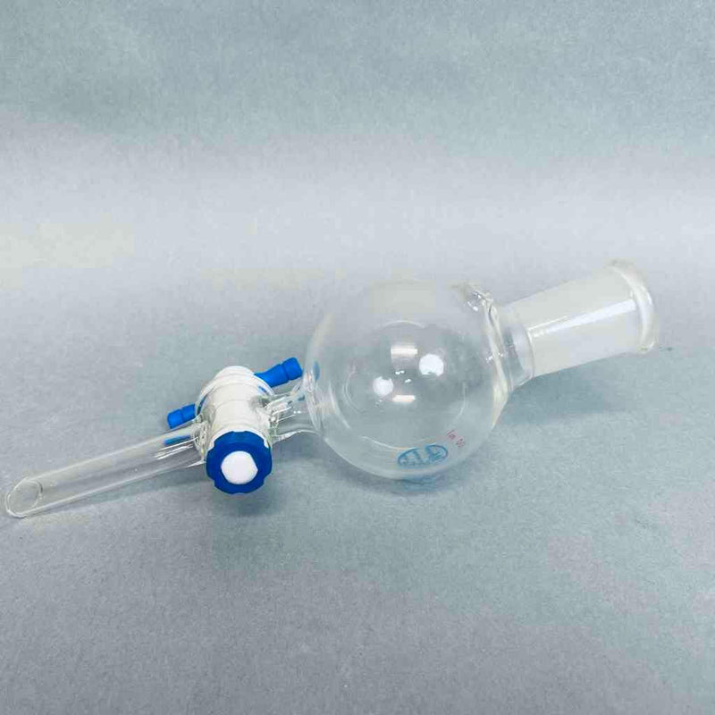 Whelan Scientific Glass Spherical Separatory Funnel 24/40 STJ 100 ml with Side Hole Opening Lot of 2 Funnels Jointed Glassware Whelan Glass