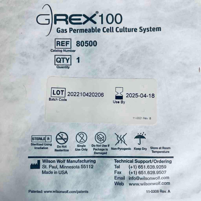 Wilson Wolf Filter G-Rex 100 cm2 Gas Permeable Membrane Sealed Individual Filter Filters Wilson Wolf