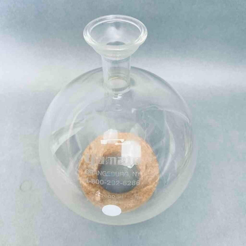 Yamato Round Bottom Flask Narrow Neck 2000 ml 35/20 Socket Joint Jointed Glassware Yamato